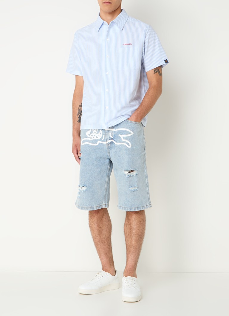 ICE CREAM Dinner shirt with stripe print and chest pocket
