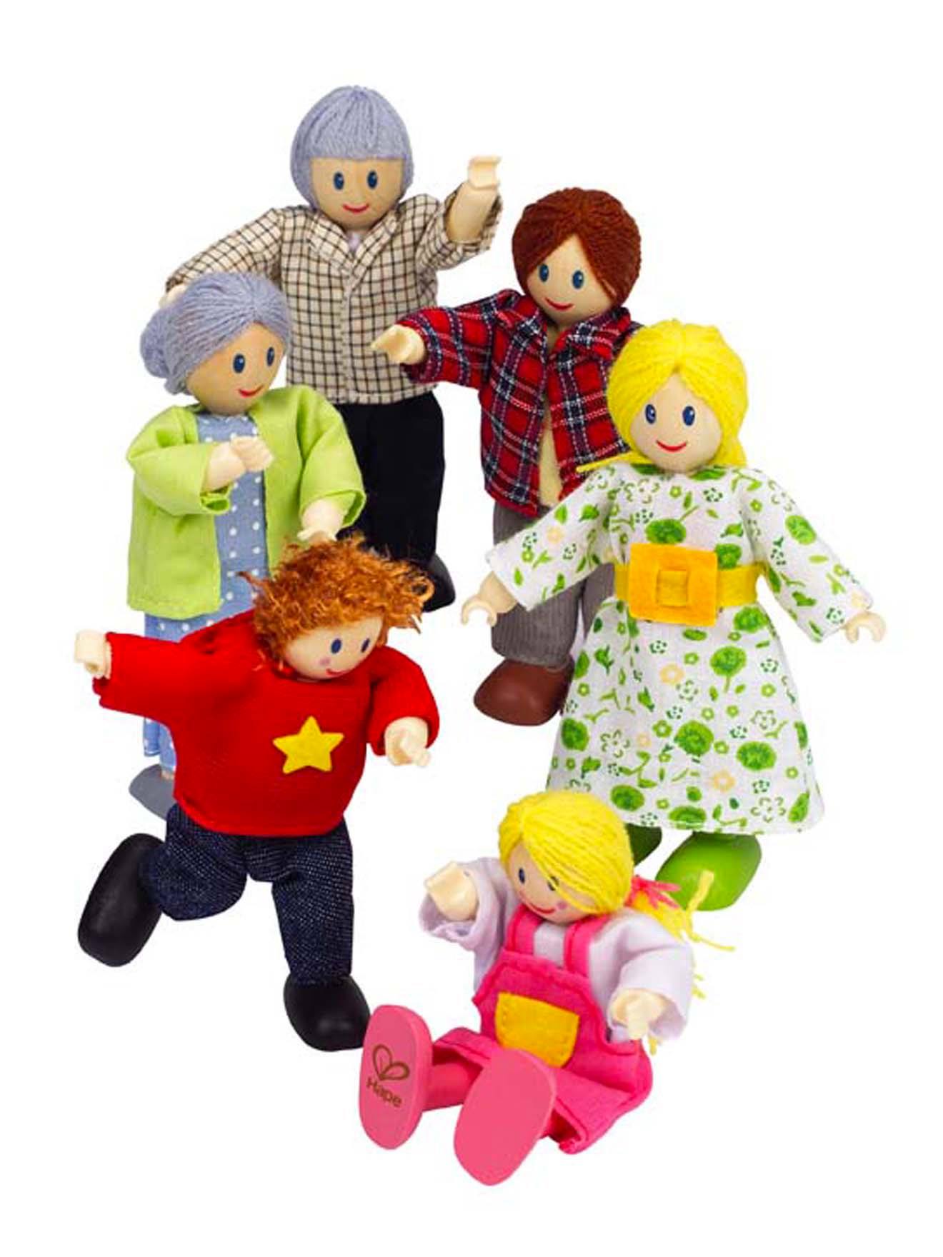 Hape Puppenfamilie, 6 Puppen HAPE - mehrfarbig