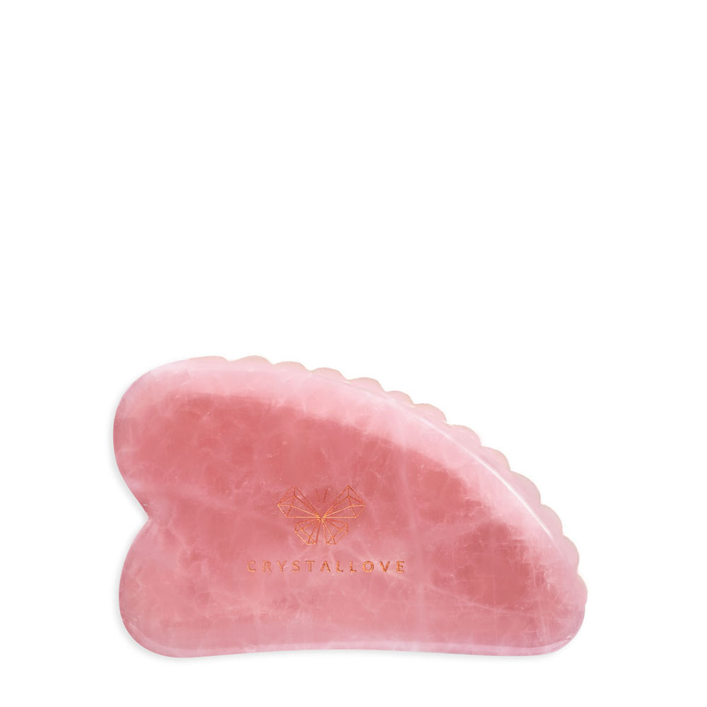 crystallove CRYSTALLOVE 3D rose quartz gua sha