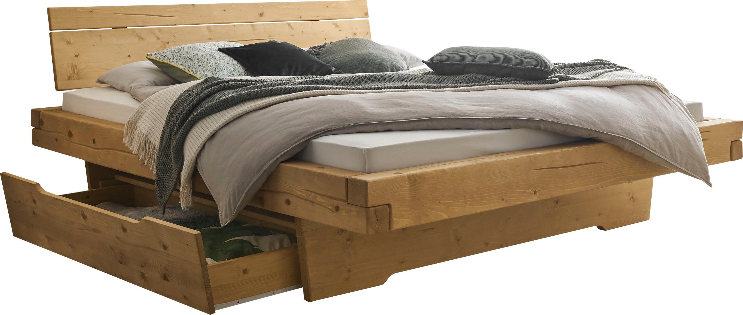 Schlafkontor Bettschubkasten Rusa (Set, 2-er), Massivholz Fichte, passend zu Massivholzbett Rusa