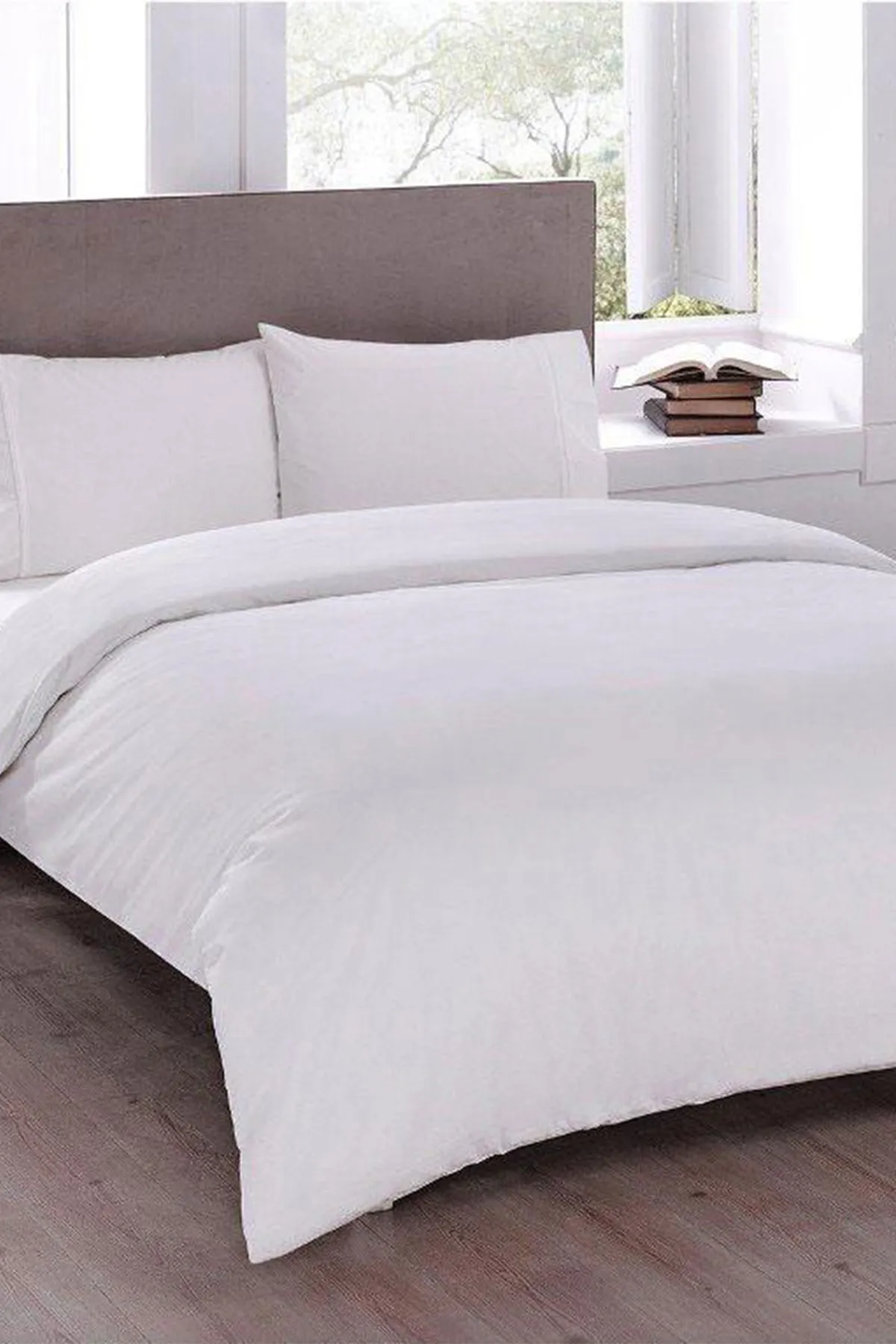 Çeyiz Diyarı  Pure Doppelbett-Bettbezug-Set, Weiß