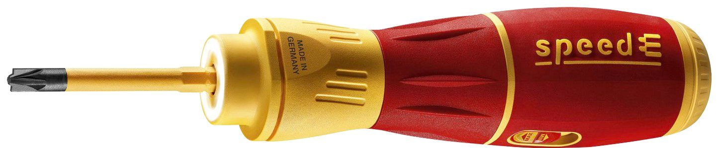 Wiha Schraubendreher E-Schraubendreher speedE® II electric (44318), (Set), 7-tlg. mit slimBits, Batterien und USB-Ladegerät in L-Boxx Mini