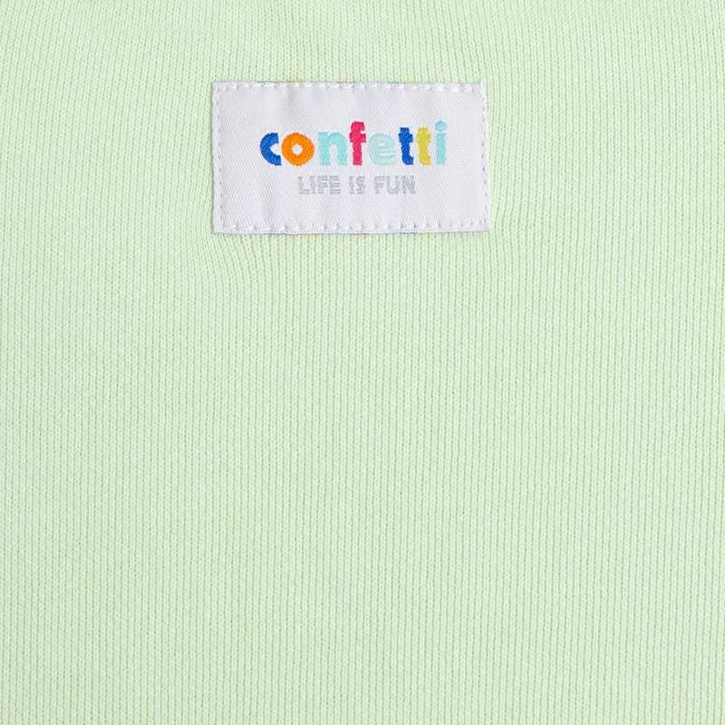 Sweat vert CONFETTI pigments naturels mixte