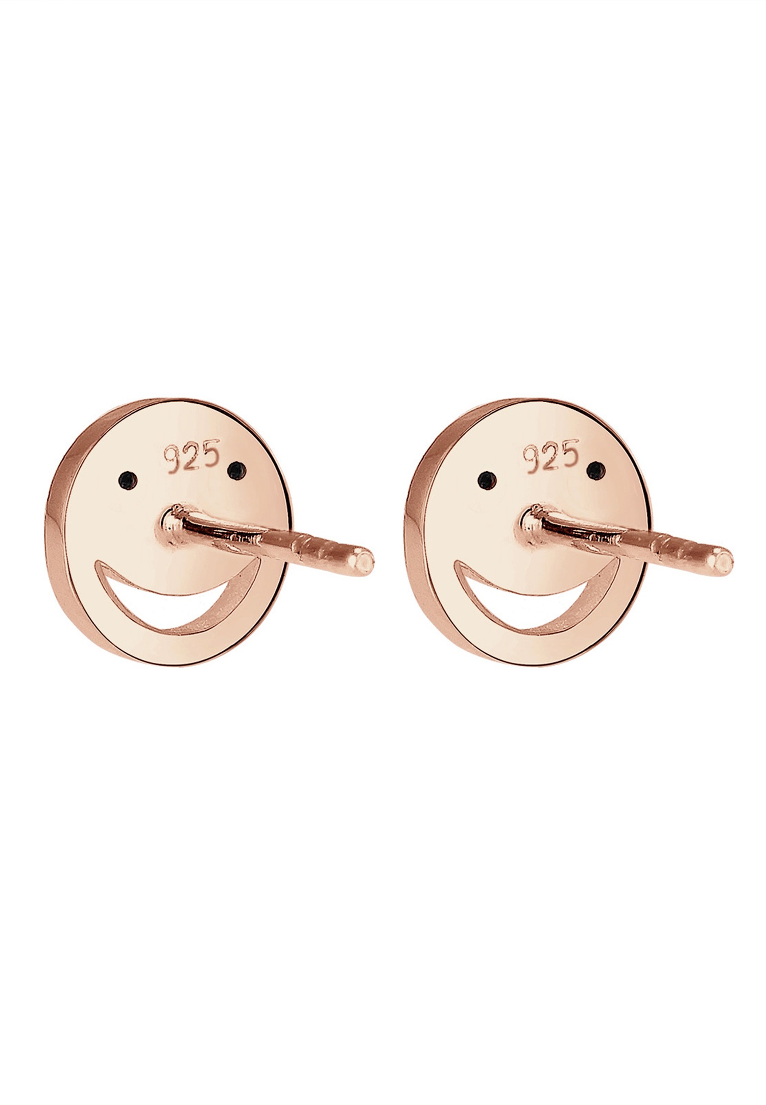 Orecchini a lobo da donna Elli con faccina sorridente e cristallo in argento sterling 925
