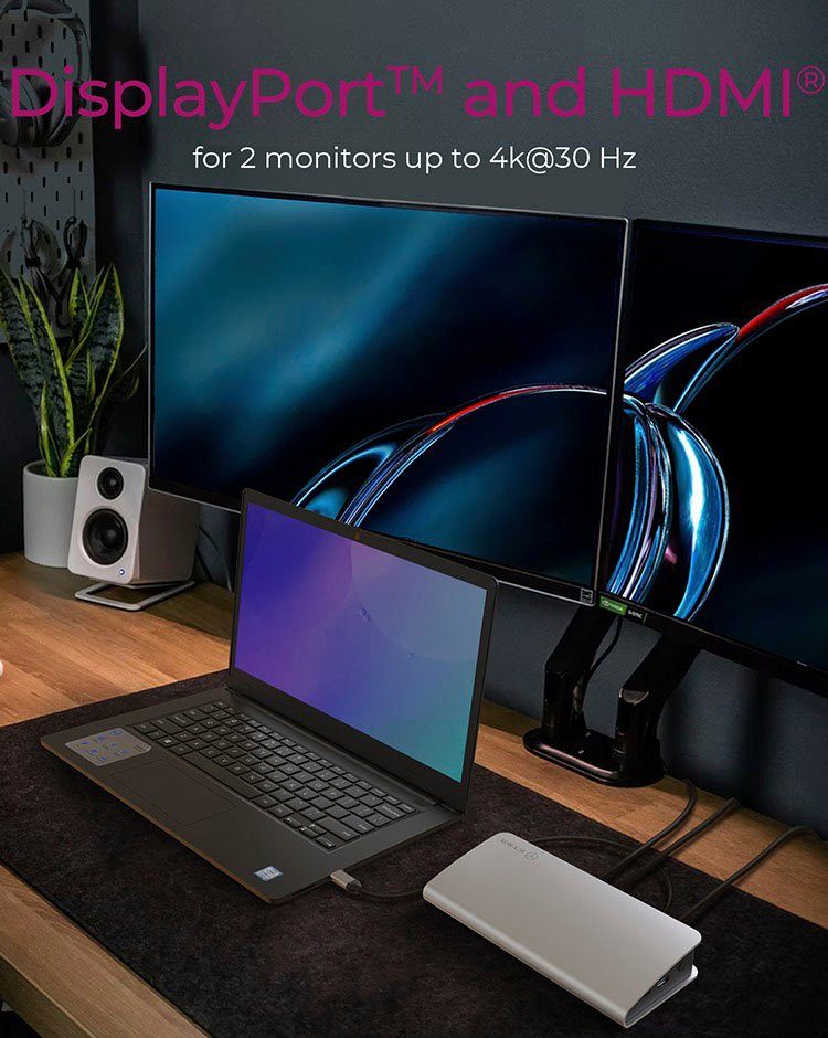 ICY BOX Laptop-Dockingstation ICY BOX 12-in-1 Notebook/PC Dock USB Type-C mit Power Delivery, PD 60 W