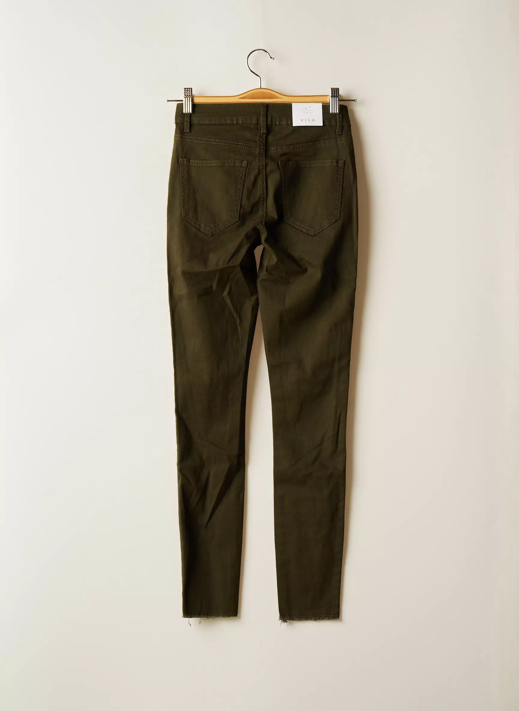 Vila Pantalons Slim Femme couleur vert