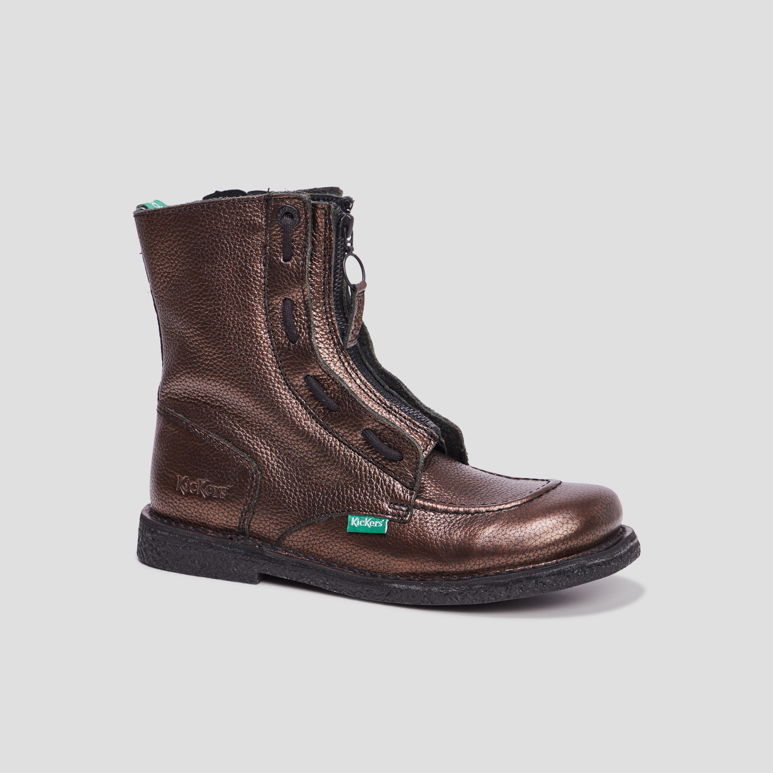 Bottines en cuir Kickers Meeticrock marron femme | La Halle