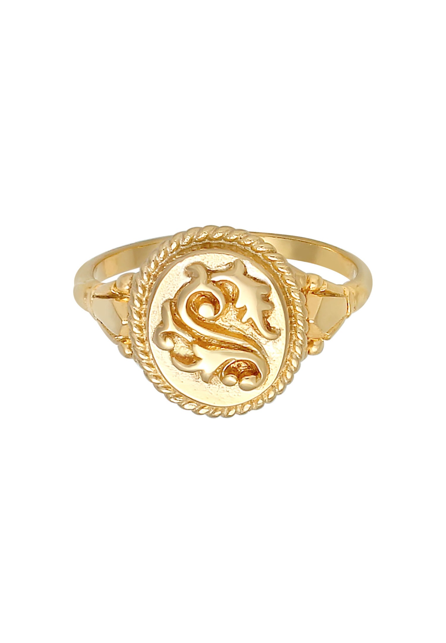 Elli dameanheng med vintage, chunky ornament, trendblogger-trend, i 925 sterlingsølv, forgylt