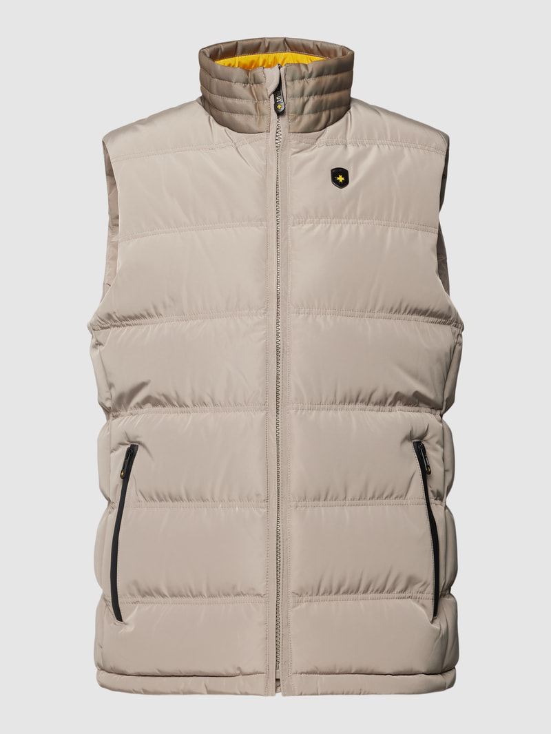 Steppweste mit Label-Applikation Modell 'SNOWDOME' in sand