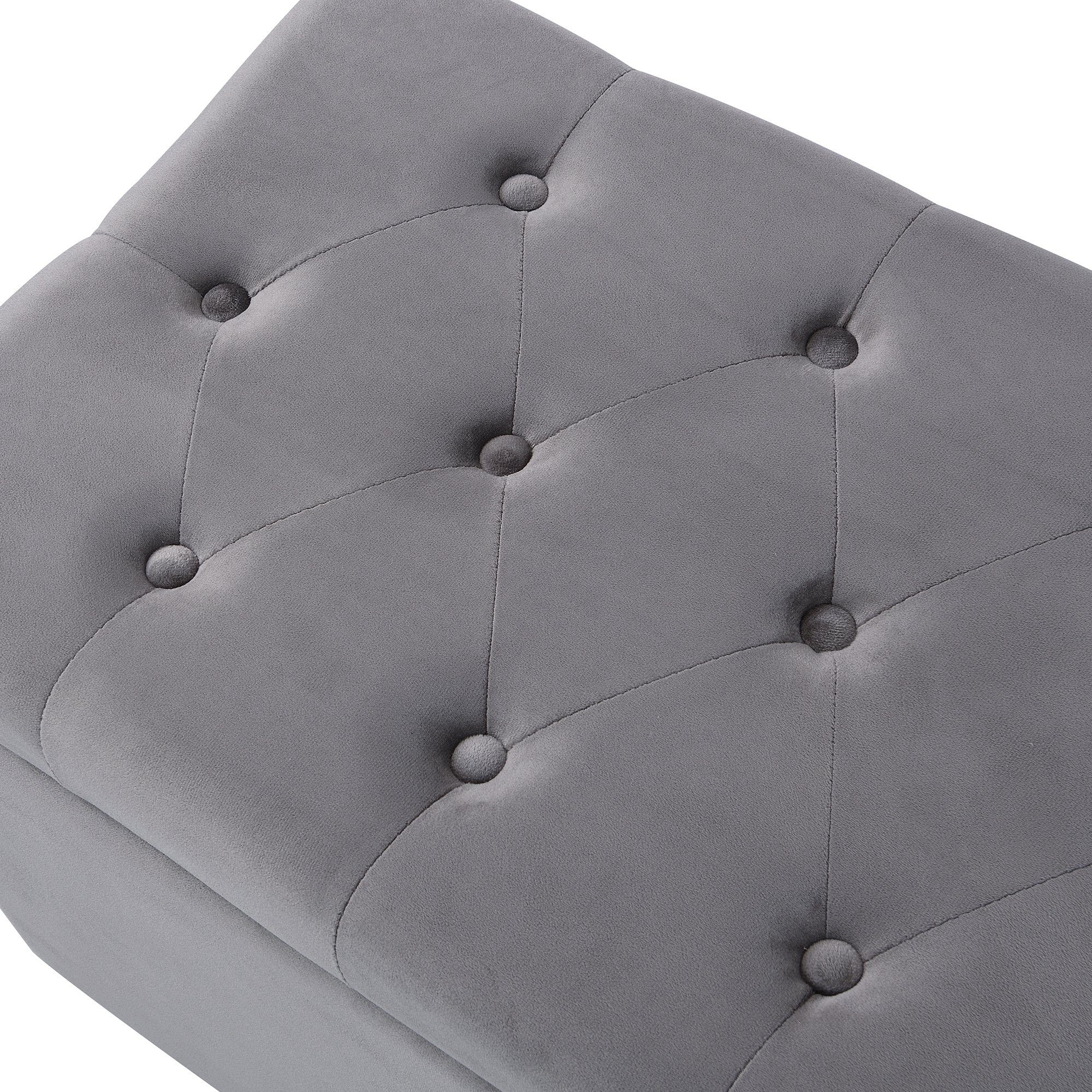 WISHDOR Polsterbett Doppelbett Stauraumbett (grau 138 x 41 x 42 cm), Bank mit Stauraum Betthocker Polsterbank