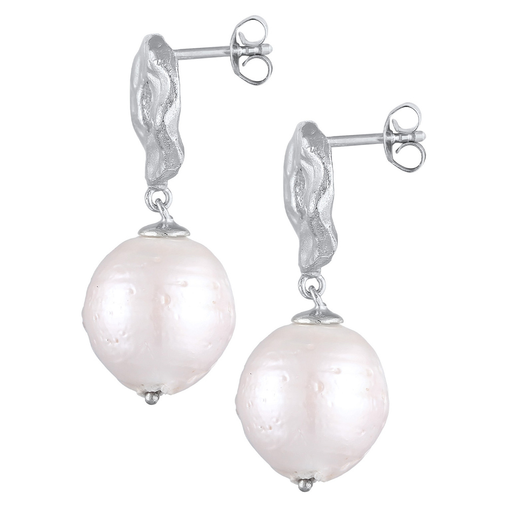 Elli PREMIUM Elli PREMIUM Boucles d'Oreilles Femmes Pendentif d'oreilles Baroque structuré ave Boucles d'oreilles