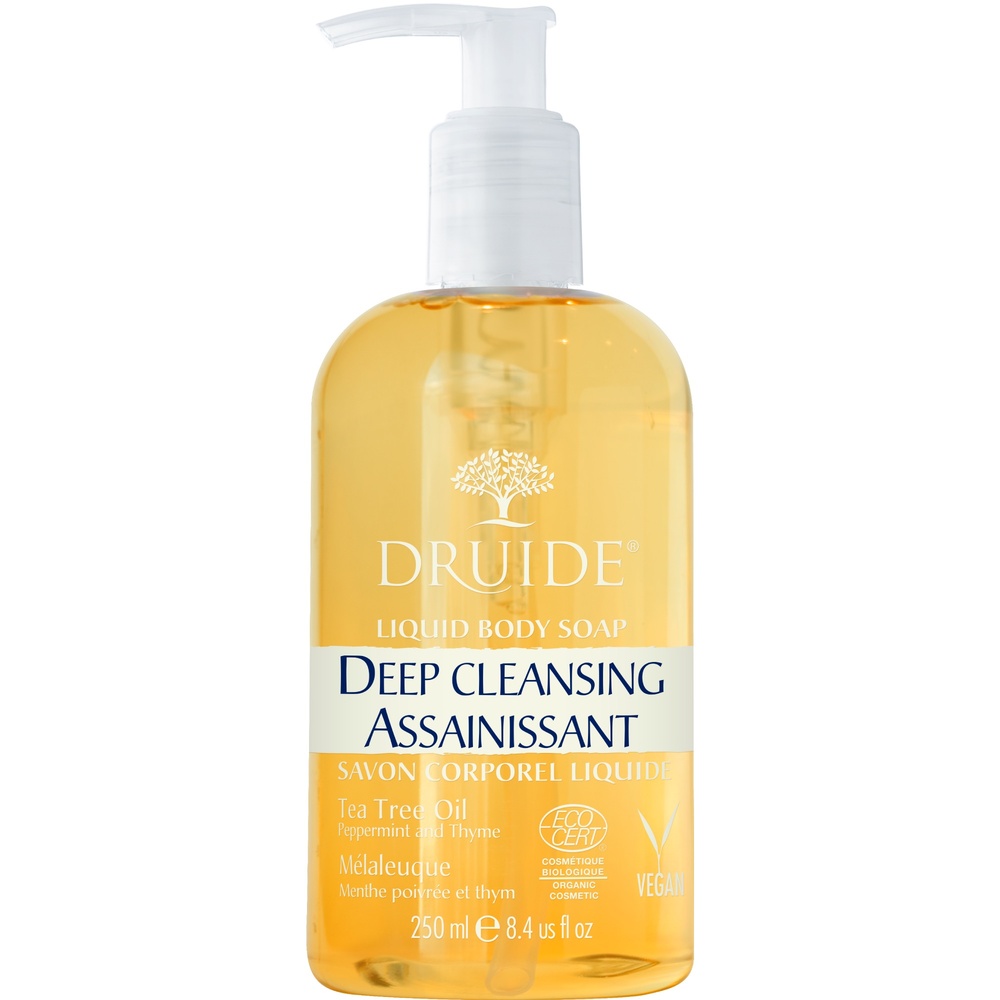 druide Savon liquide Assainisssant Savon bio multi-usage purifiant : visage, corps, mains, hygiène intime | Druide