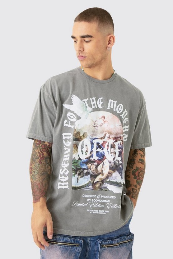 Oversize T-Shirt mit Renaissance Official Print