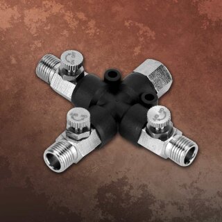MK3 Airbrush 3-fach Splitter mit Druckregler