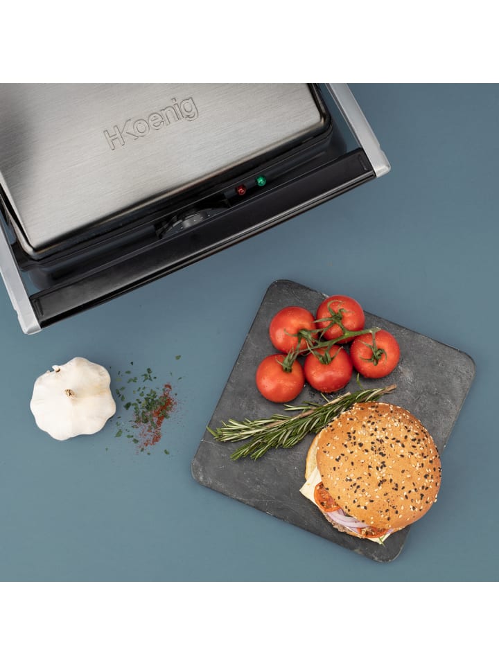 HKoenig Kontaktgrill GR20 in Silber günstig kaufen onesize