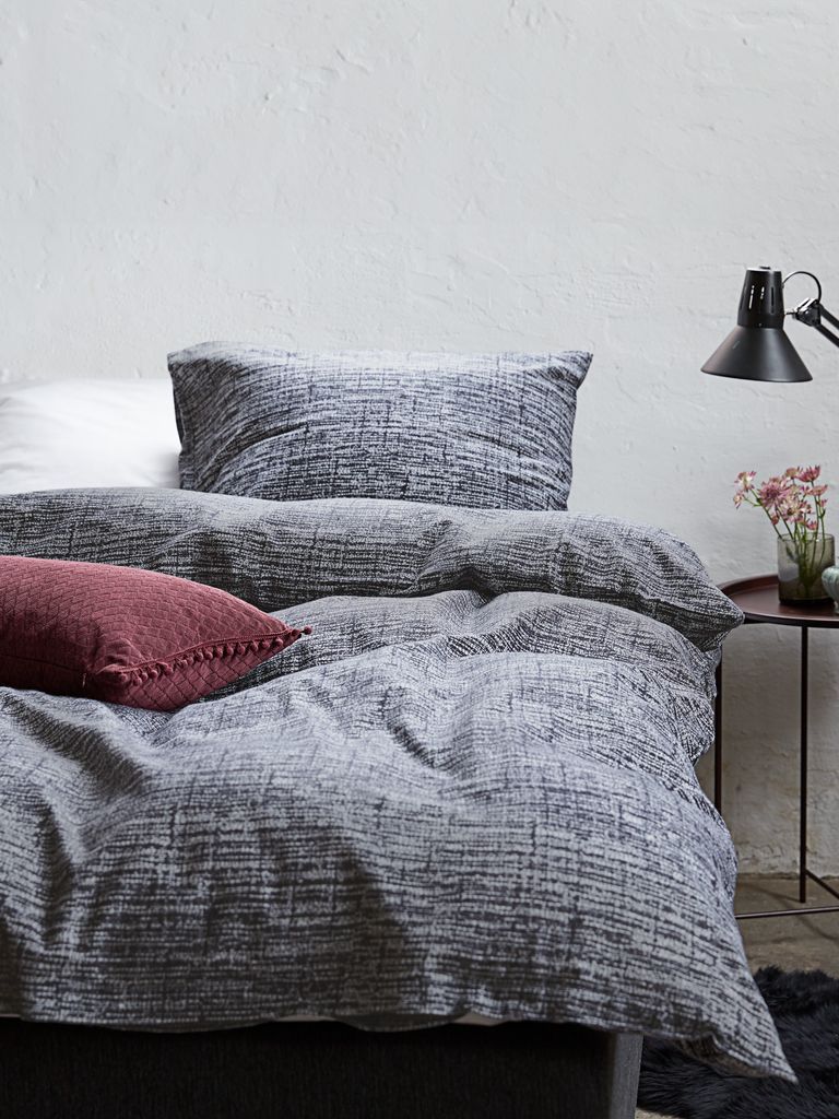 FILIPPA plus FILIPPA Flanell-Bettwäsche-Set 140x200 grau