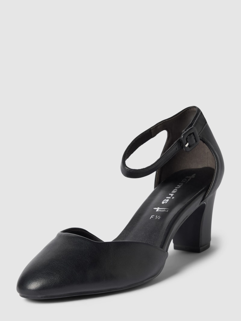 Pumps mit Dornschließe in schwarz