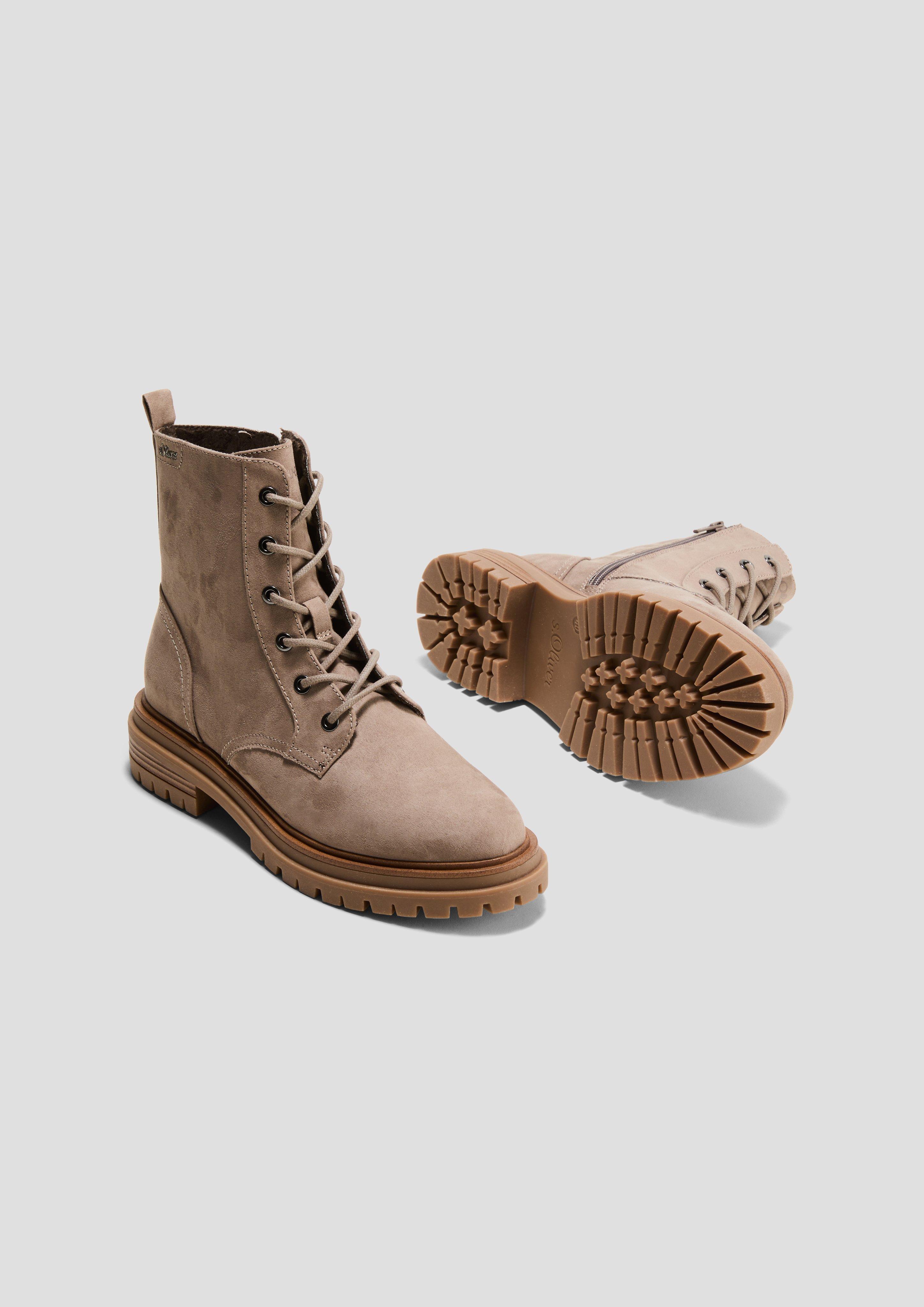 Stiefel mit Schnürung und Reißverschluss  6008279-341