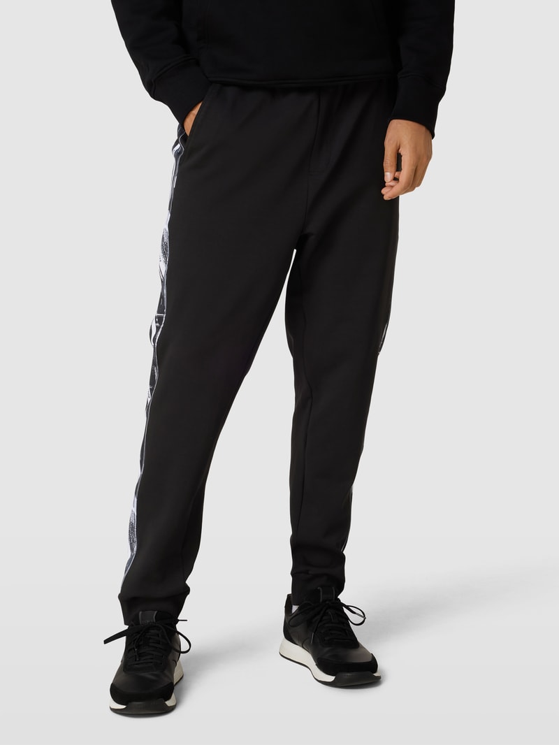 Sweatpants mit Galonstreifen Modell 'Hurley' in schwarz