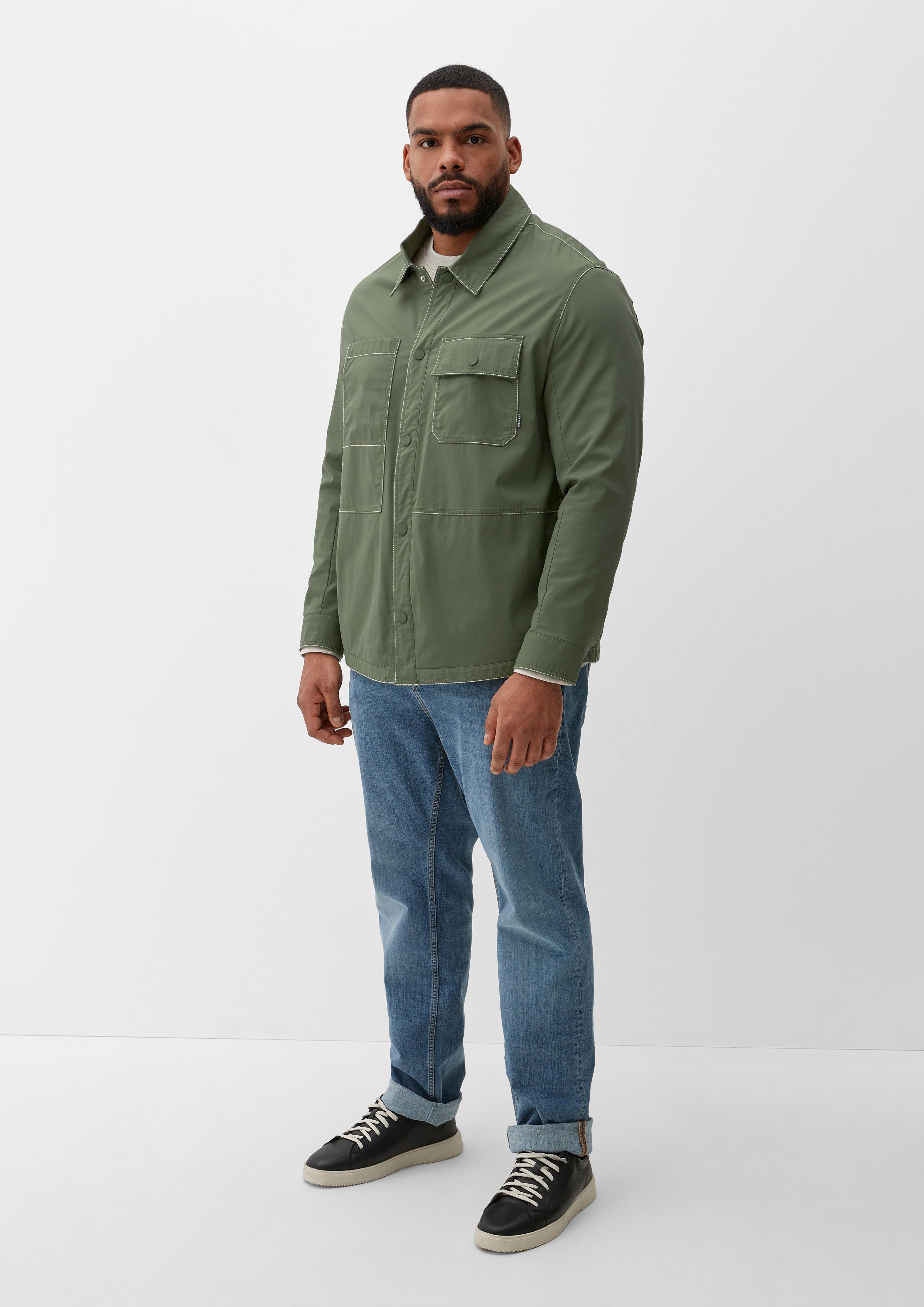 Twill-Overshirt mit Brusttaschen  2133032-7814