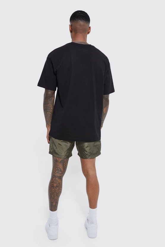 Nylon Shorts mit elastischem Bund