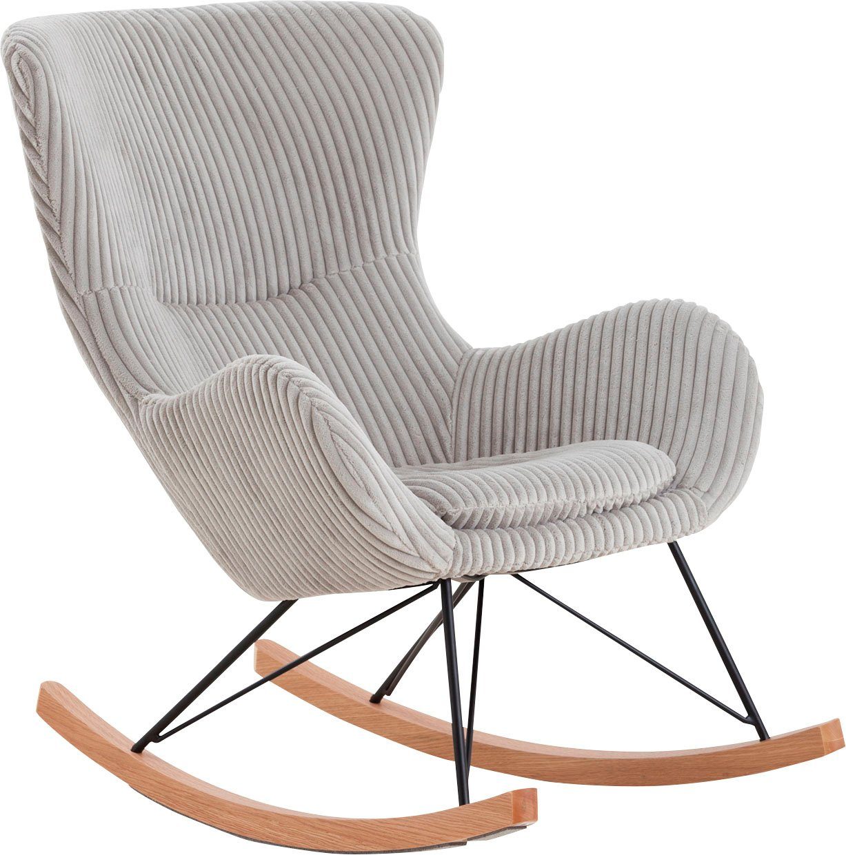 SalesFever Schaukelstuhl, Bezug in moderner Cord-Optik