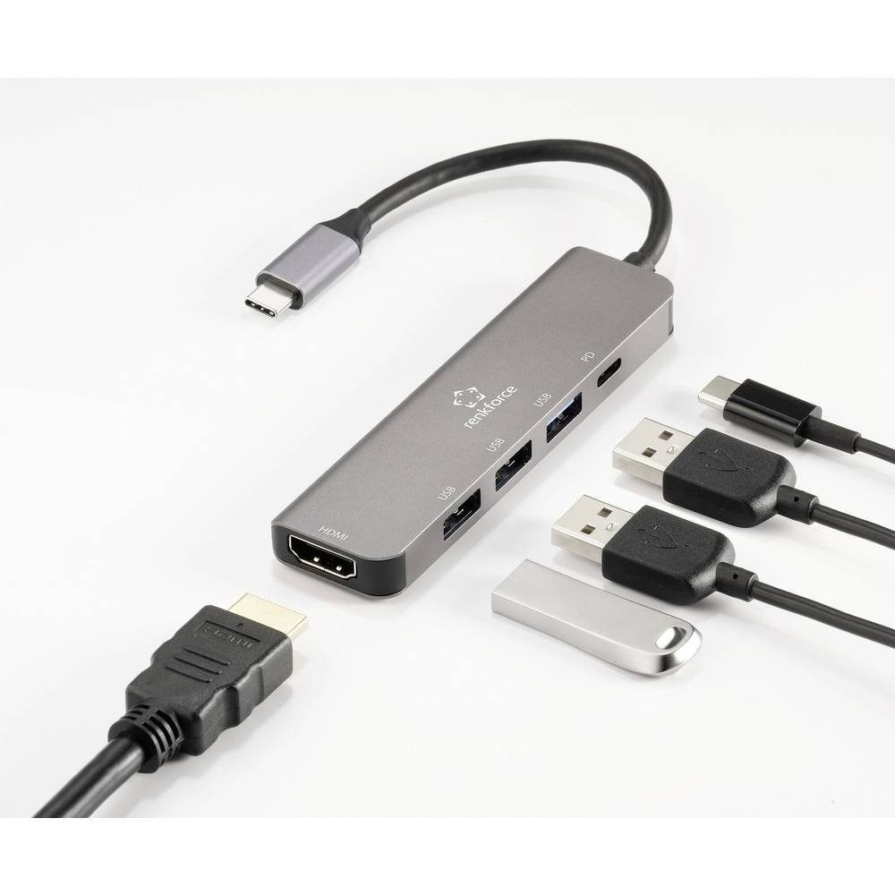 Renkforce Laptop-Dockingstation USB-C® Dockingstation, USB-C® Power Delivery