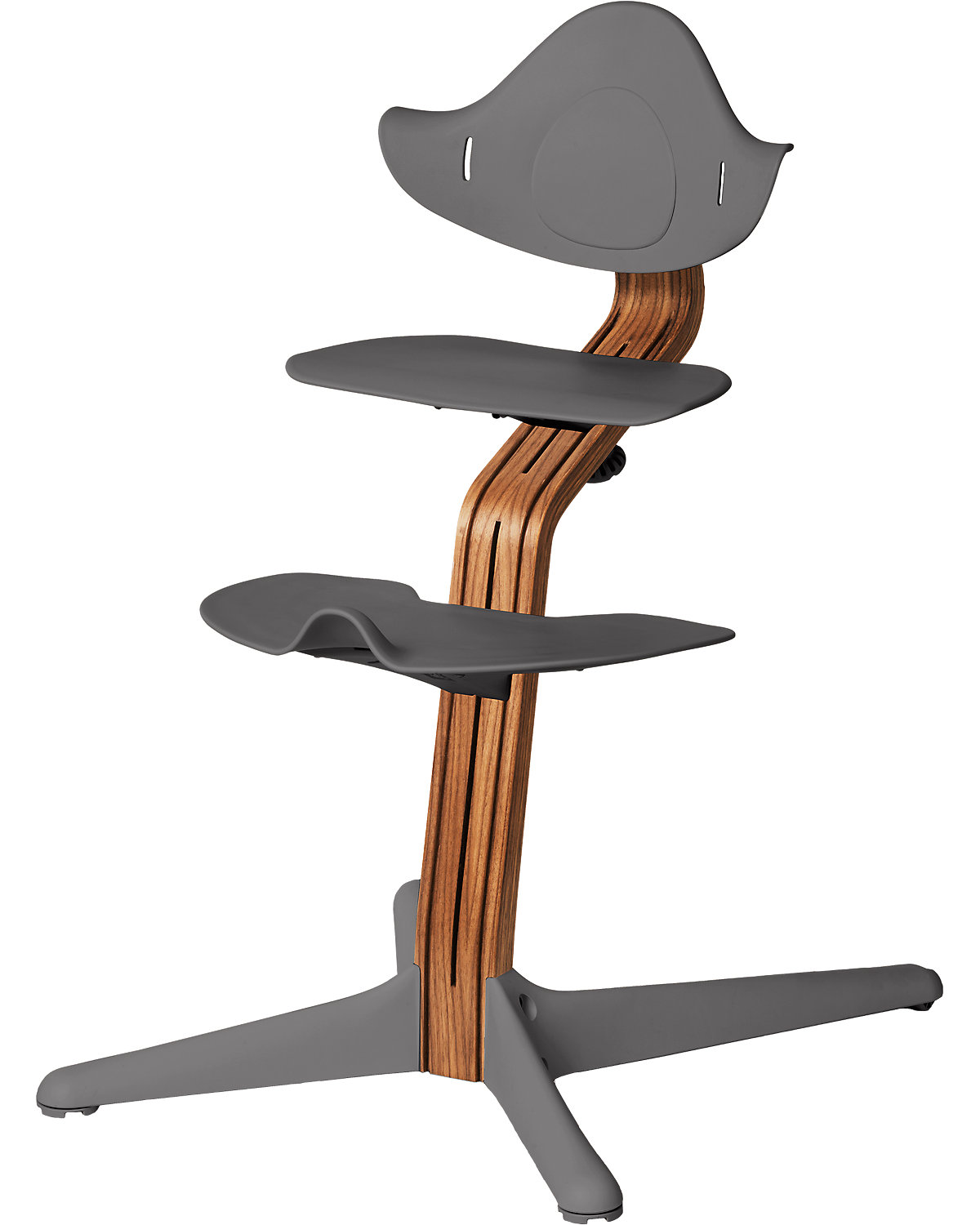 Nomi Hochstuhl, Eiche mit Eichenkern, natur geölt, Premium-Hartholz, grey