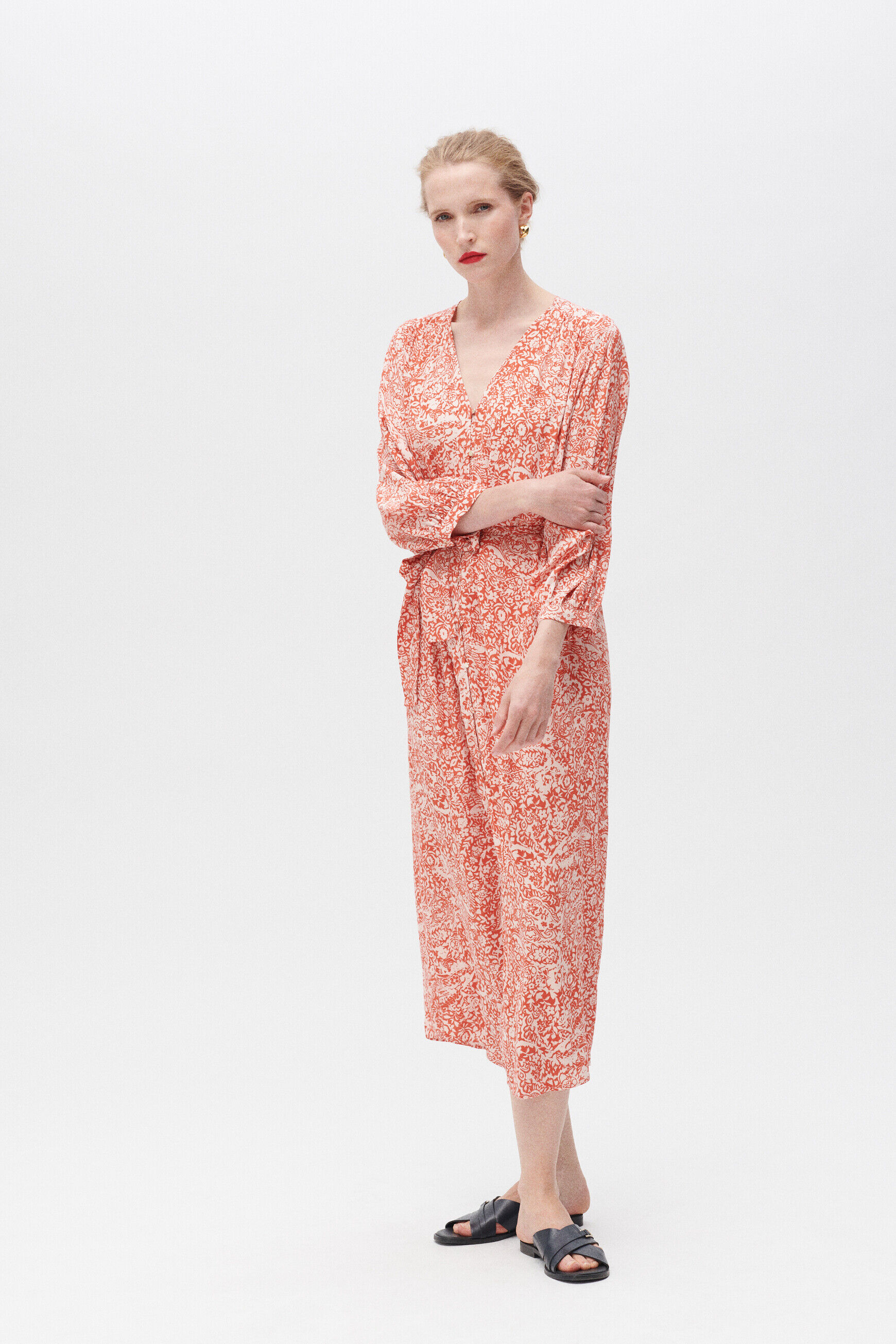 Robe rita orange femme