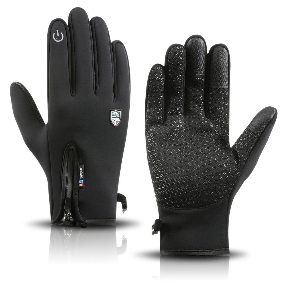 Sunicol Multisporthandschuhe Thermo Winterhandschuhe Touchscreen Fahrradhandschuhe Wasserdich Thermal Fleece, Winddicht Ski Sporthandschuhe für Damen Herren