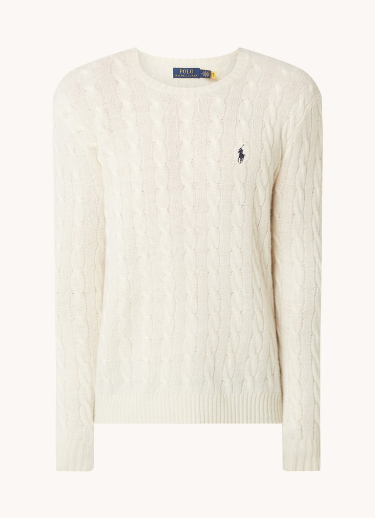 Ralph Lauren Cable-knit sweater in cashmere blend with logo embroidery
