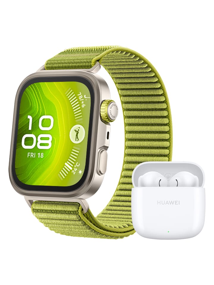 Huawei Smartwatch Watch Fit 4 Pro Bundle in grün günstig kaufen onesize