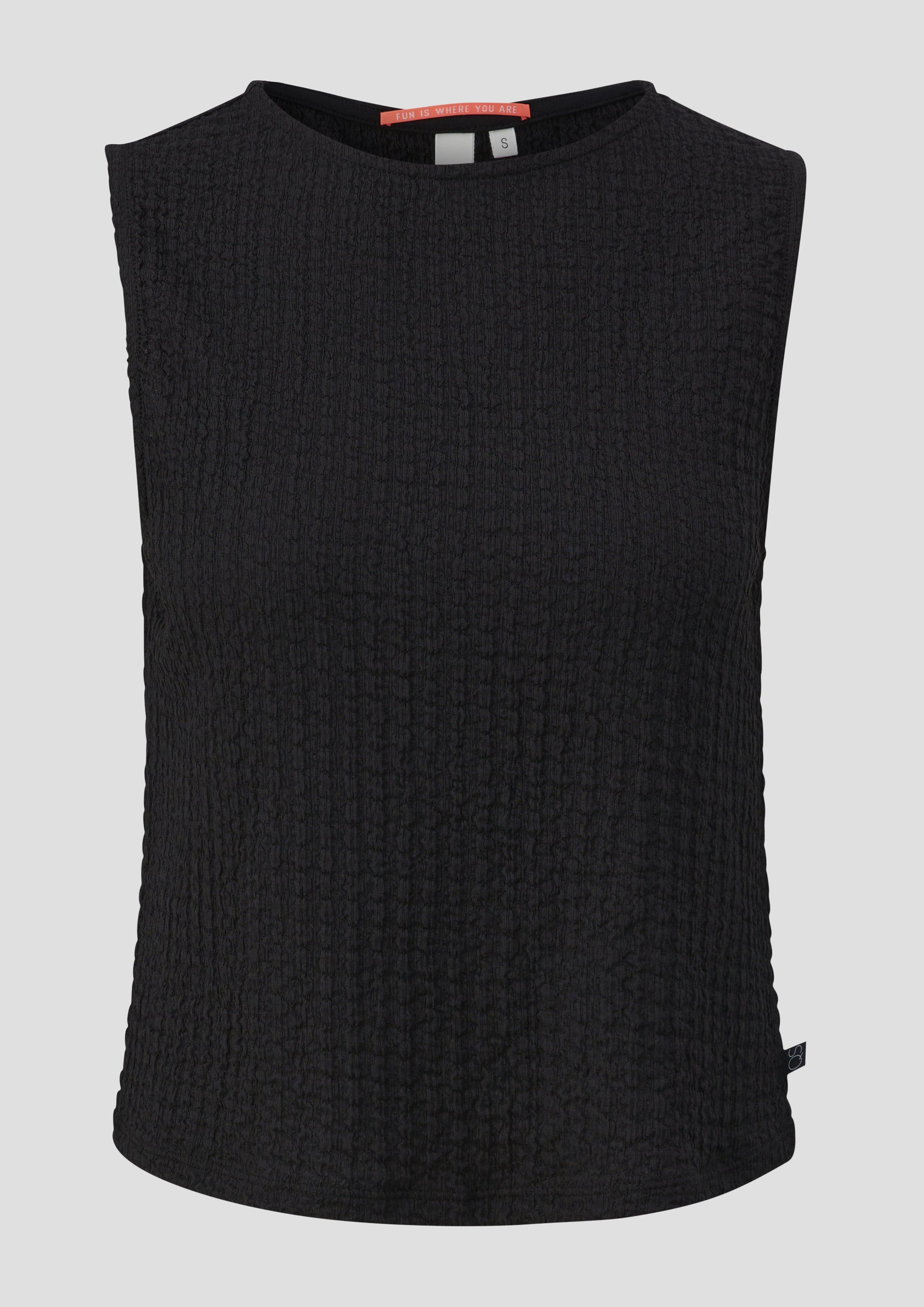Ärmelloses Top aus Jacquard  2144059-9999