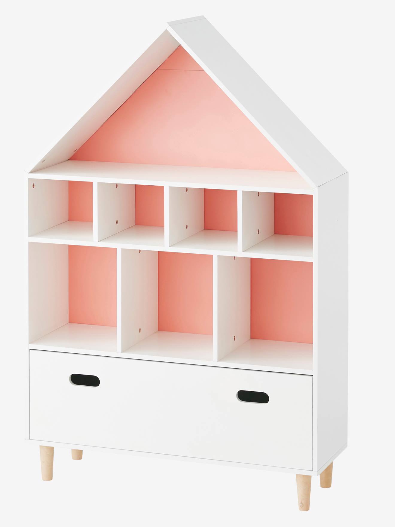 Vertbaudet Kinderzimmer Regal in Hausform MAISON - weiß