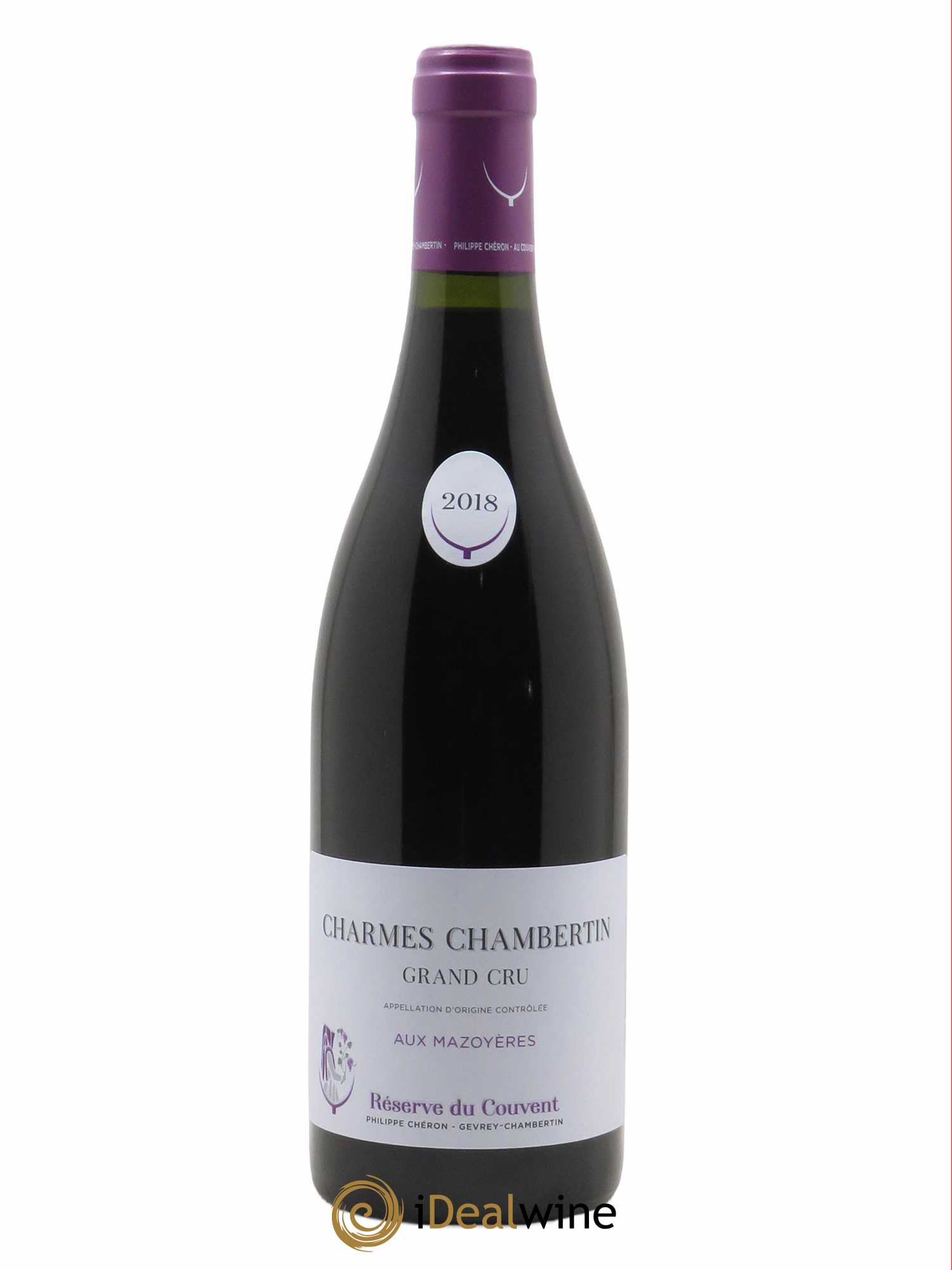 Charmes-Chambertin Grand Cru Aux Mazoyères Domaine du Couvent  2018 - Lot de 1 Bouteille