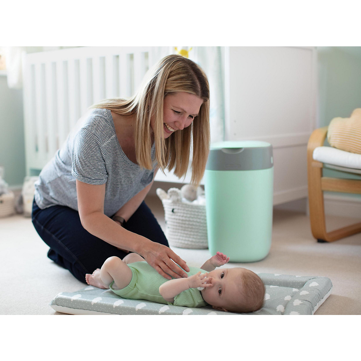 Tommee Tippee Windeleimer Twist & Click Sangenic, grün