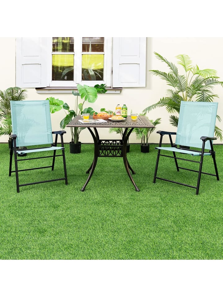 COSTWAY 4er Set Gartenstühle in Türkis günstig kaufen onesize