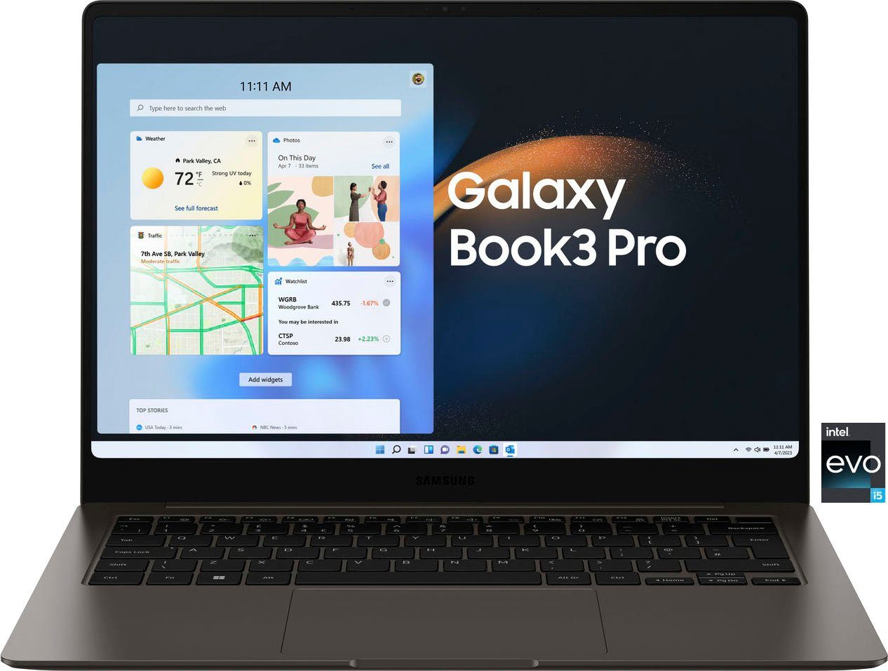 Samsung Galaxy Book3 Pro Notebook (35,56 cm/14 Zoll, Intel Core i5 1340P, Iris® Xᵉ Graphics, 512 GB SSD)