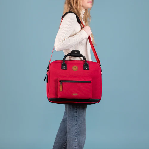 Shanghai Berlin Laptop Bag, Raspberry Red