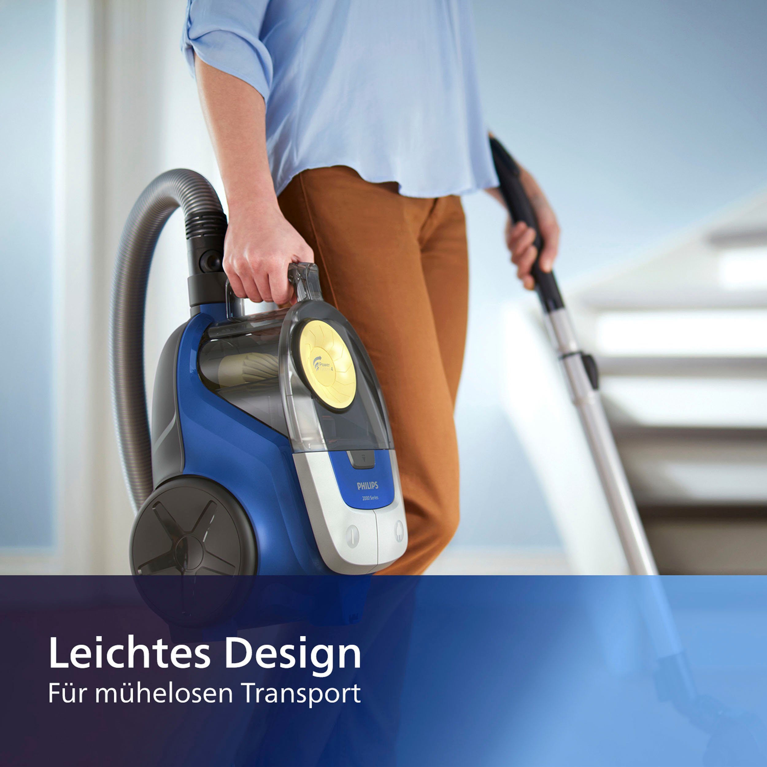 Philips Bodenstaubsauger 2000 Series XB2125/09, 850 W, beutellos