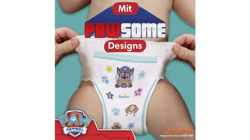 Pampers Baby-Dry Pants Paw Patrol Windeln Gr.5 Junior 12-17kg Monatsbox