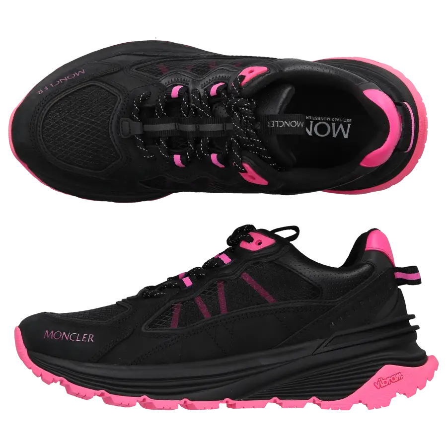 Moncler - Sneaker low LITE RUNNER Kalbsleder - schwarz