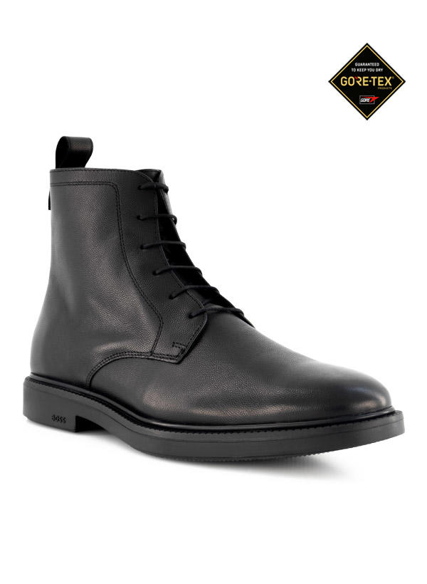 BOSS Black, Schnürboots Larry, Leder, schwarz