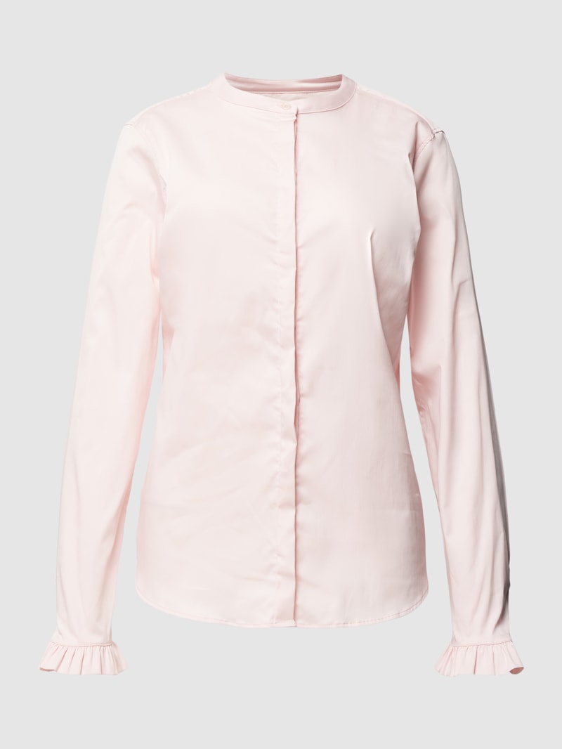 Bluse mit Maokragen Modell 'Mattie' in hellrosa