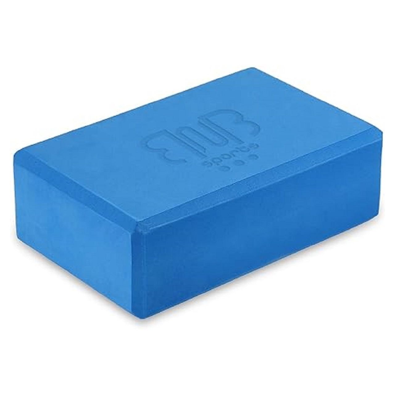 BnB Sports 2er Pack Premium Yoga Blöcke Stabile Sportmatte, rutschfest, Meditation Eva Schaumstoffblock blau