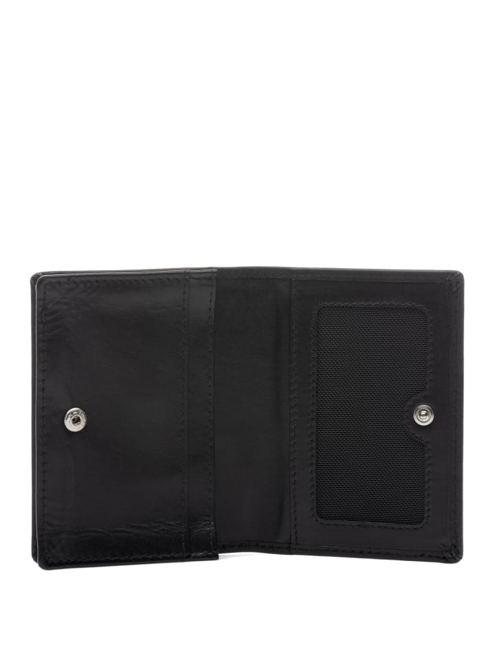 SID & VAIN Leder-Kartenetui echt Leder Damen Geldbeutel groß schwarz COLBY in schwarz günstig kaufen onesize