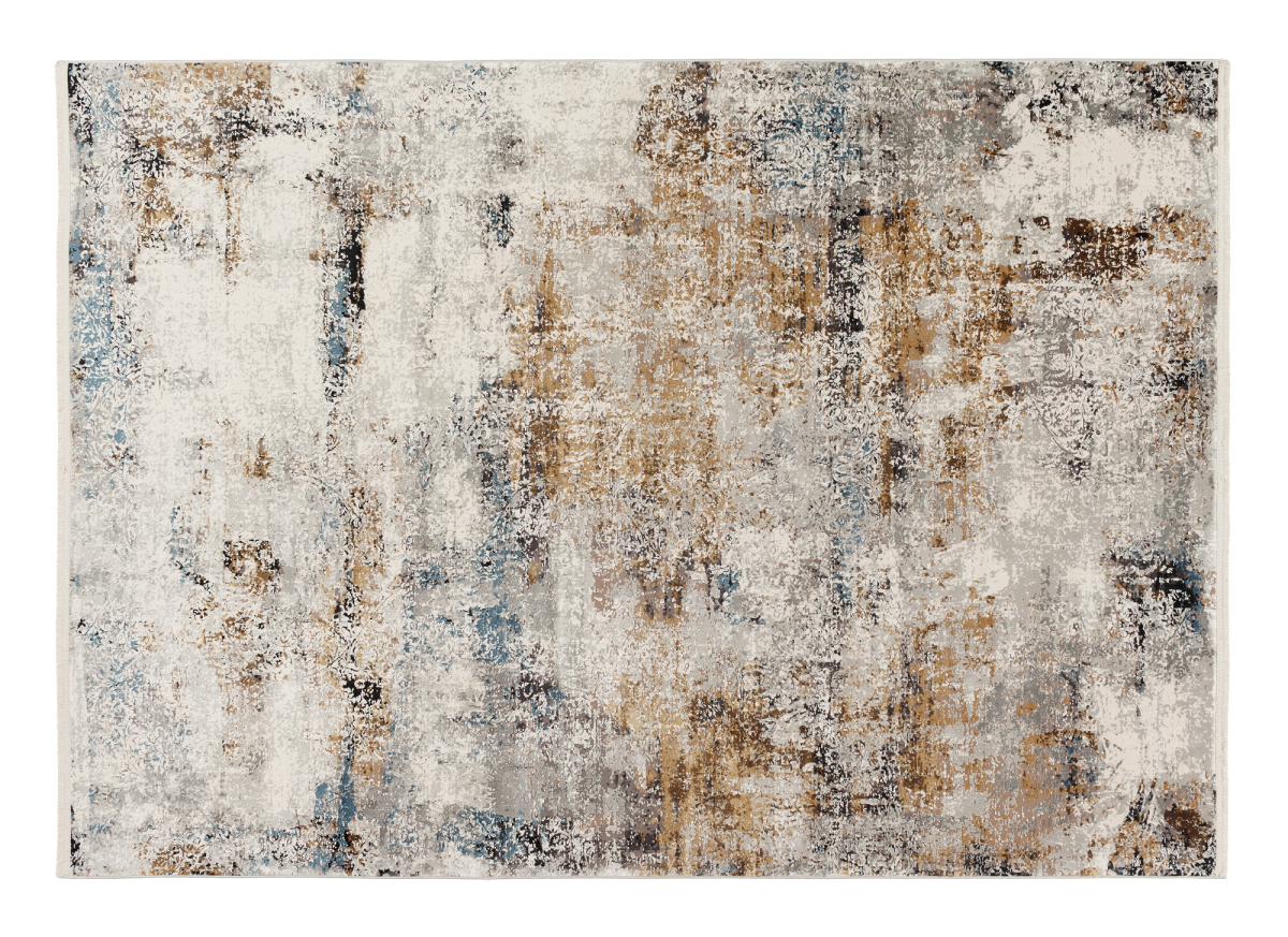 Webteppich Achat Grau-Mehrfarbig 67 x 130 cm