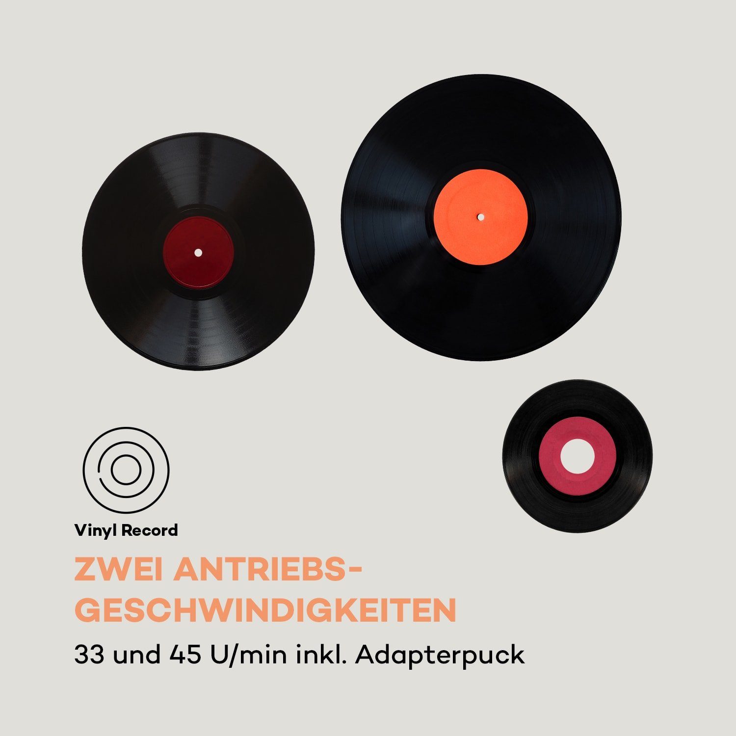 Auna TT-Play PLUS Plattenspieler (Riemenantrieb, Bluetooth, Schallplattenspieler mit Lautsprecher Vinyl Plattenspieler)