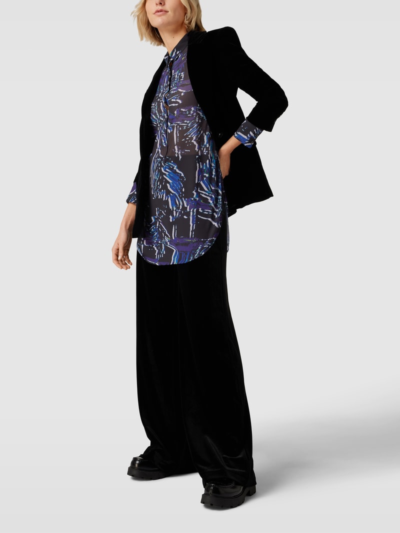Longbluse mit Allover-Print in lila