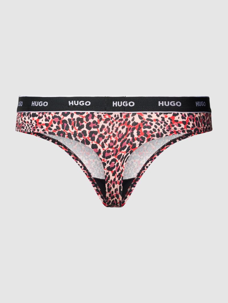 String mit elastischem Logo-Bund Modell 'Carousel' in pink
